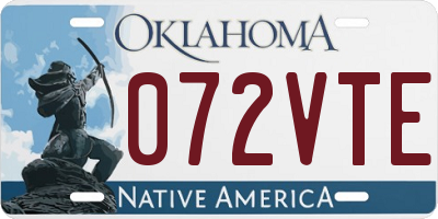 OK license plate 072VTE