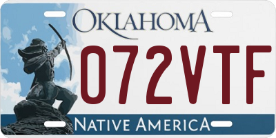 OK license plate 072VTF