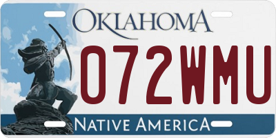 OK license plate 072WMU