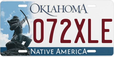 OK license plate 072XLE