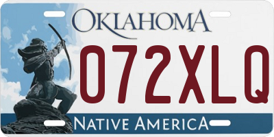 OK license plate 072XLQ