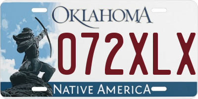 OK license plate 072XLX