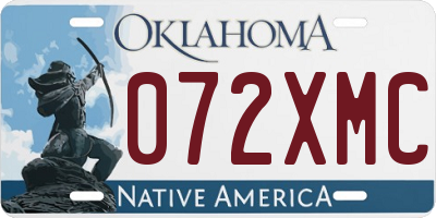 OK license plate 072XMC
