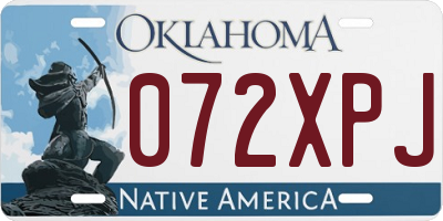 OK license plate 072XPJ