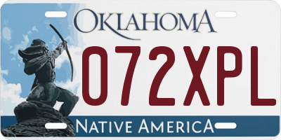 OK license plate 072XPL