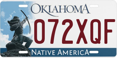 OK license plate 072XQF