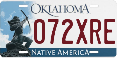 OK license plate 072XRE