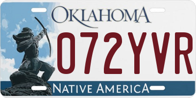OK license plate 072YVR