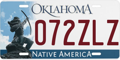 OK license plate 072ZLZ