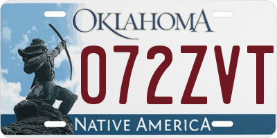 OK license plate 072ZVT