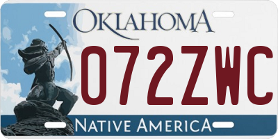OK license plate 072ZWC