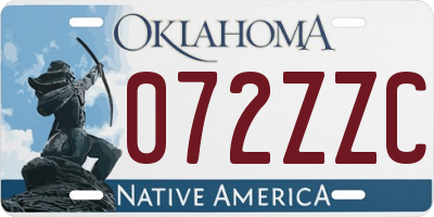 OK license plate 072ZZC