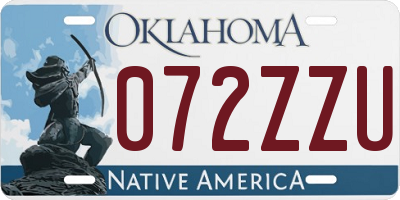 OK license plate 072ZZU