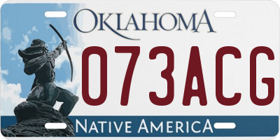 OK license plate 073ACG