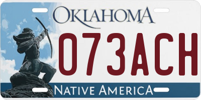 OK license plate 073ACH