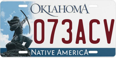 OK license plate 073ACV