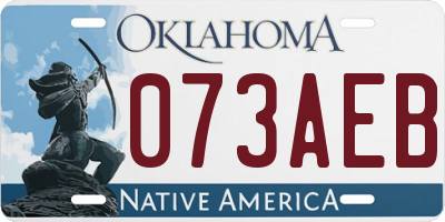 OK license plate 073AEB