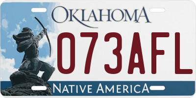 OK license plate 073AFL