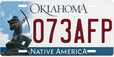 OK license plate 073AFP