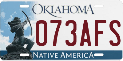 OK license plate 073AFS