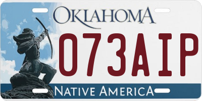 OK license plate 073AIP
