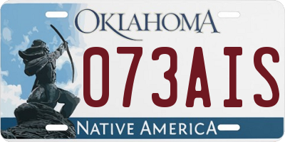 OK license plate 073AIS
