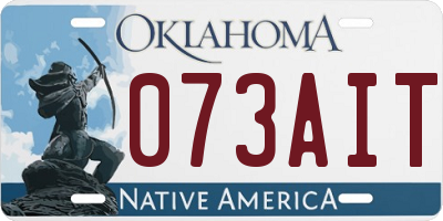OK license plate 073AIT