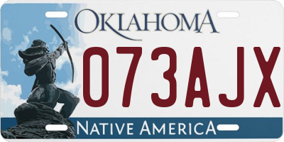 OK license plate 073AJX