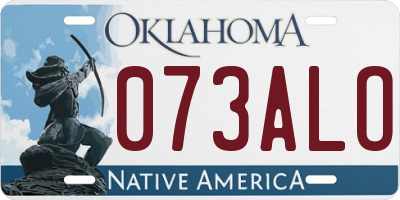 OK license plate 073ALO