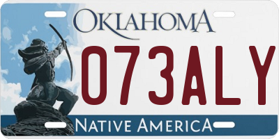 OK license plate 073ALY