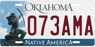 OK license plate 073AMA