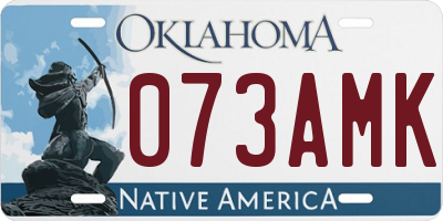 OK license plate 073AMK