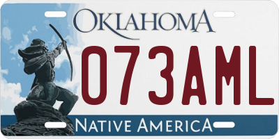 OK license plate 073AML
