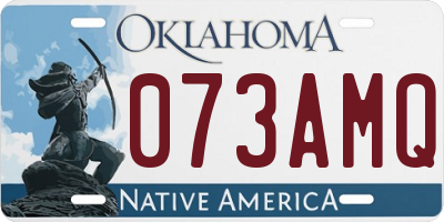 OK license plate 073AMQ