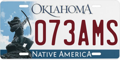 OK license plate 073AMS