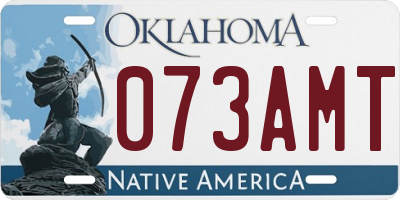 OK license plate 073AMT