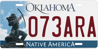 OK license plate 073ARA