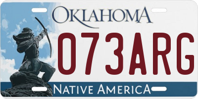 OK license plate 073ARG