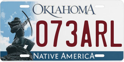 OK license plate 073ARL