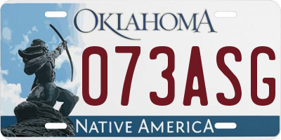 OK license plate 073ASG