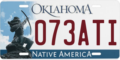 OK license plate 073ATI