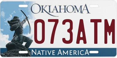 OK license plate 073ATM
