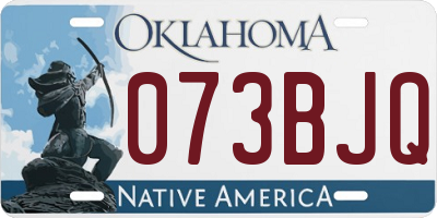OK license plate 073BJQ