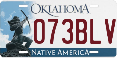 OK license plate 073BLV