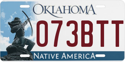 OK license plate 073BTT