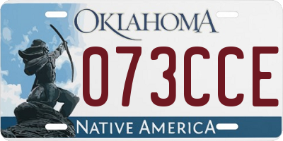 OK license plate 073CCE