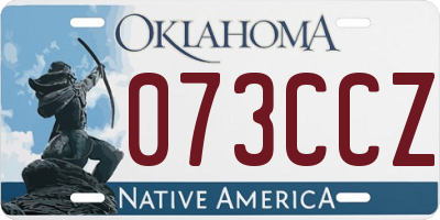 OK license plate 073CCZ