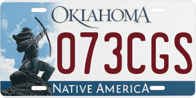 OK license plate 073CGS