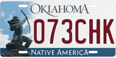 OK license plate 073CHK