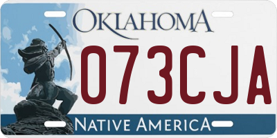 OK license plate 073CJA